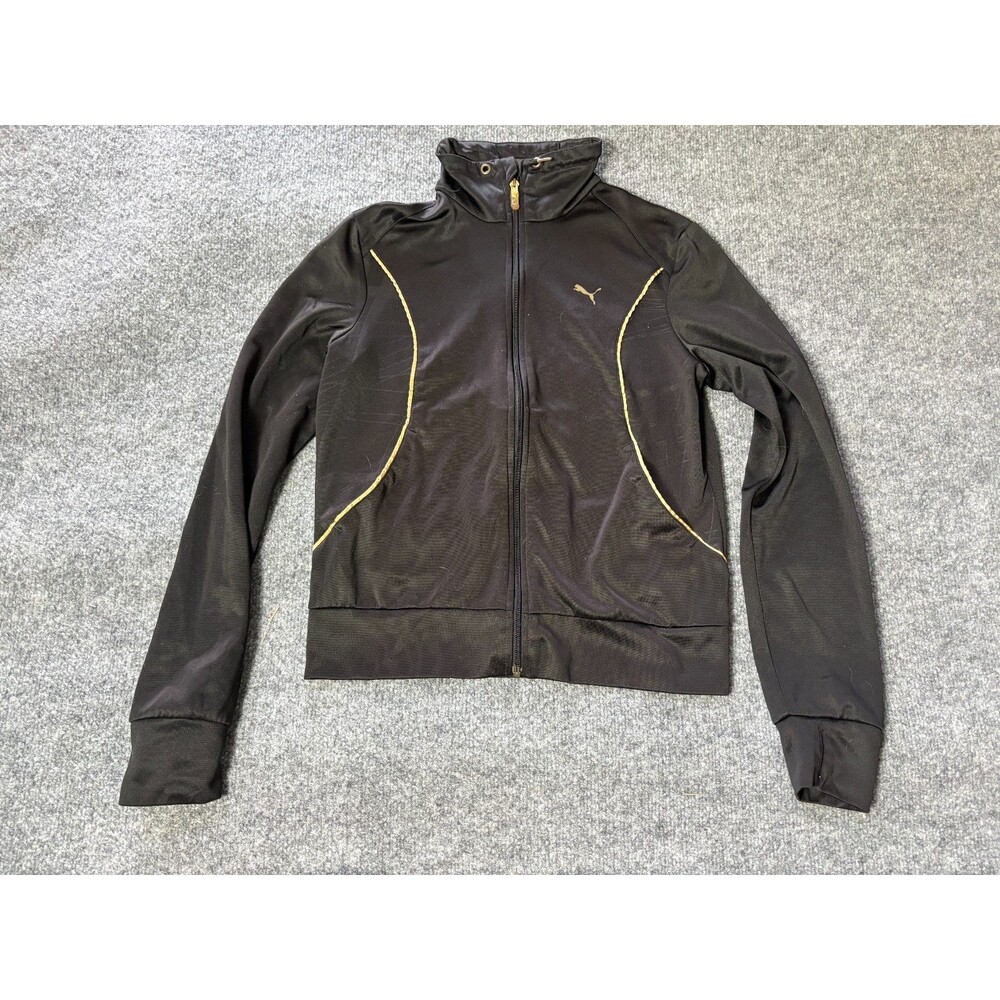 PUMA Full Zip Track Jacket Womens Medium Black